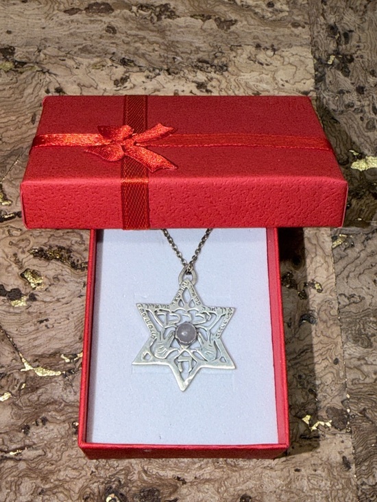 Ka Gold Jewelry Jewelry - Priestly Blessings Sterling Silver Star of David Pendant Necklace with Moonstone